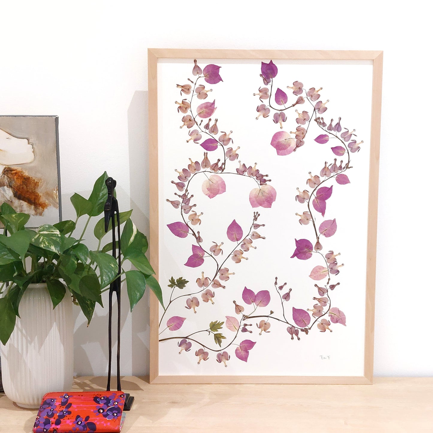 ART BOTANIQUE MURAL "UN MOMENT SUSPENDU"