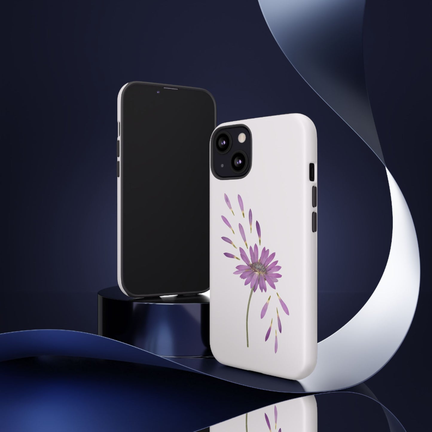 Coque Téléphone Samsung, iPhone & Google Pixel Renforcée Mate – Design Floral Epuré sur Fond Blanc Perlé | Protection Antichoc | Idée Cadeau Femme