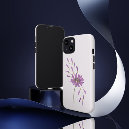 Coque Téléphone Samsung, iPhone & Google Pixel Renforcée Mate – Design Floral Epuré sur Fond Blanc Perlé | Protection Antichoc | Idée Cadeau Femme