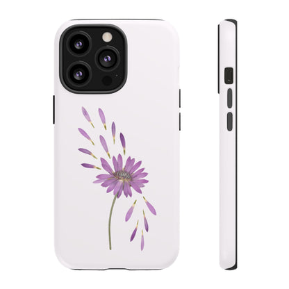 Coque Téléphone Samsung, iPhone & Google Pixel Renforcée Mate – Design Floral Epuré sur Fond Blanc Perlé | Protection Antichoc | Idée Cadeau Femme