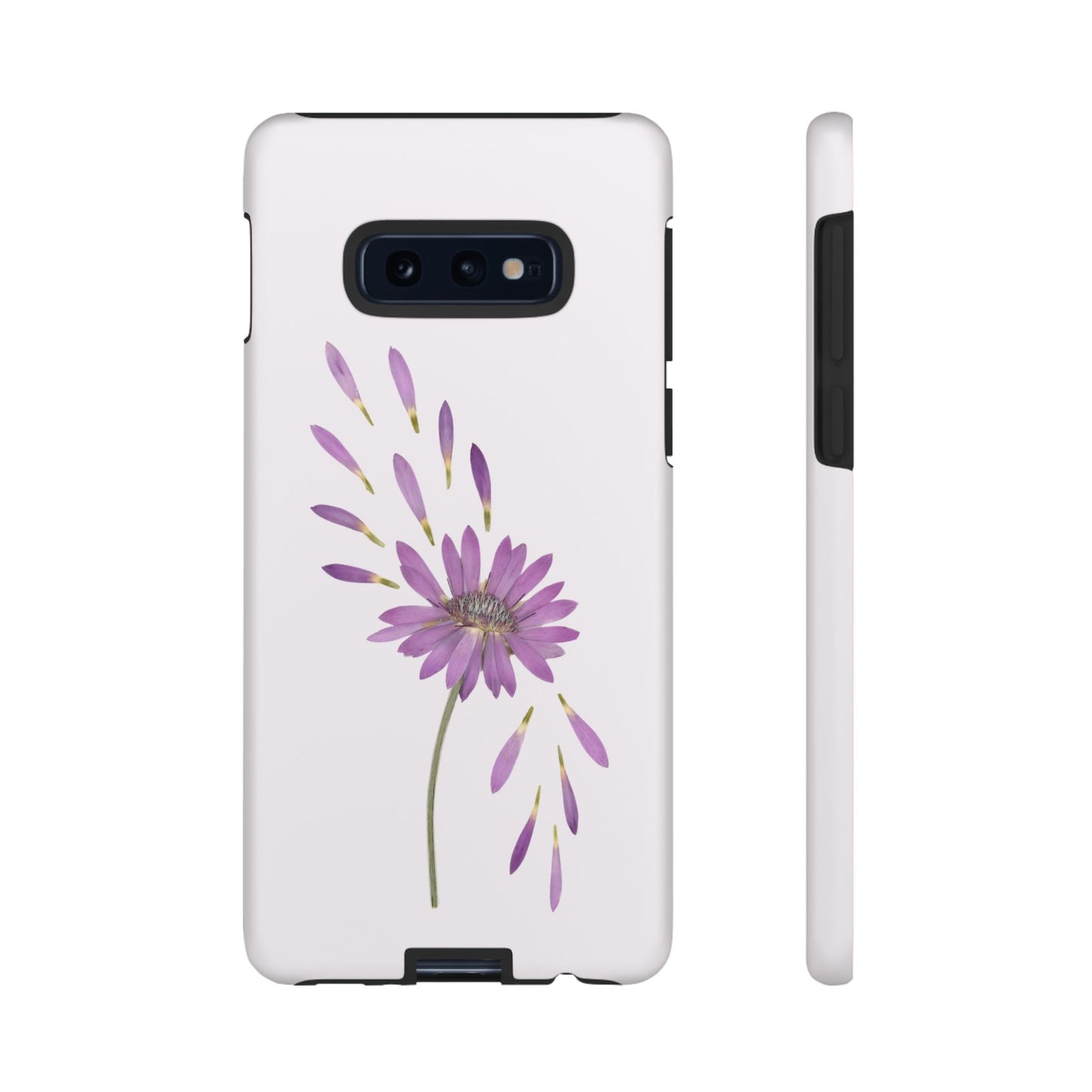 Coque Téléphone Samsung, iPhone & Google Pixel Renforcée Mate – Design Floral Epuré sur Fond Blanc Perlé | Protection Antichoc | Idée Cadeau Femme