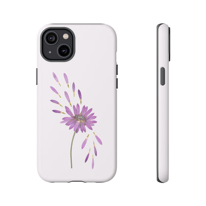 Coque Téléphone Samsung, iPhone & Google Pixel Renforcée Mate – Design Floral Epuré sur Fond Blanc Perlé | Protection Antichoc | Idée Cadeau Femme