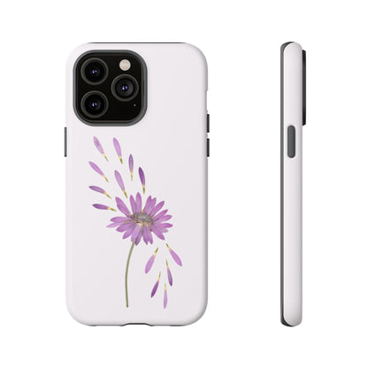 Coque Téléphone Samsung, iPhone & Google Pixel Renforcée Mate – Design Floral Epuré sur Fond Blanc Perlé | Protection Antichoc | Idée Cadeau Femme