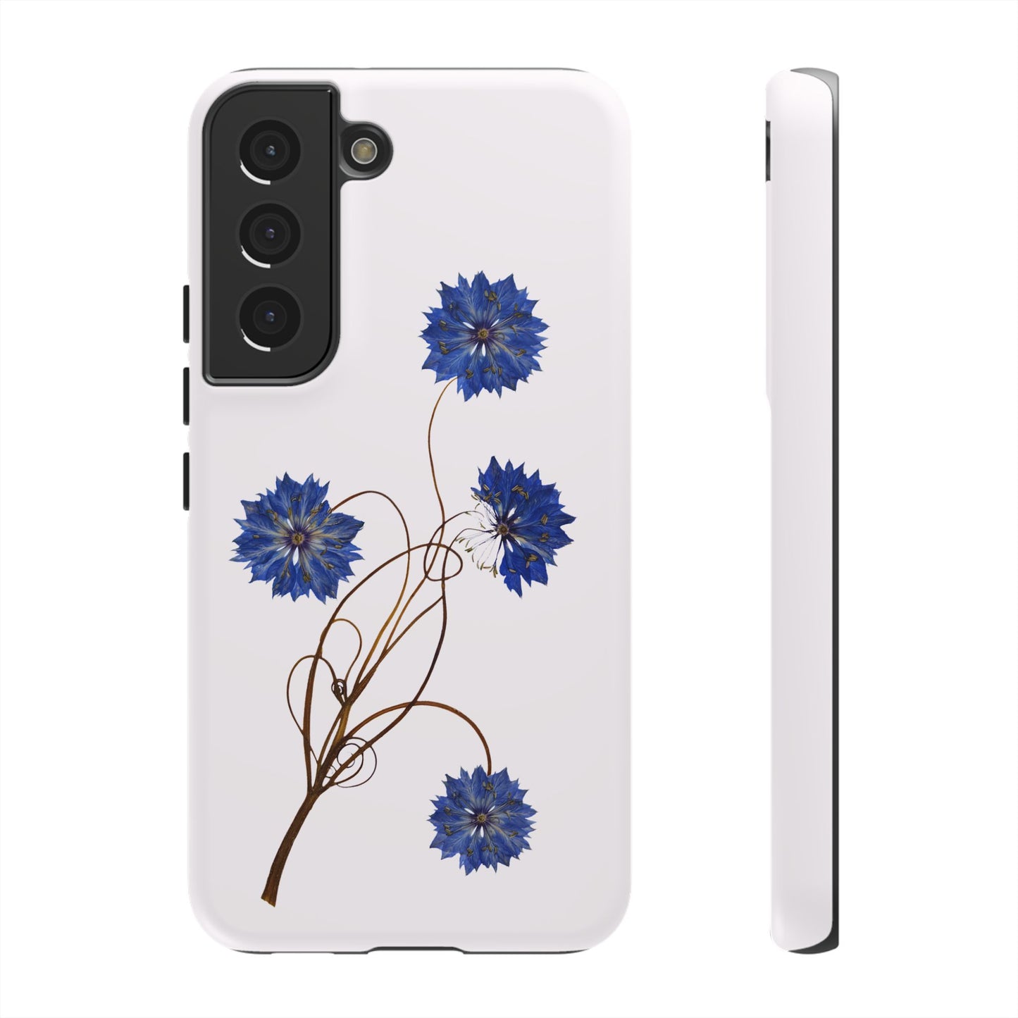 Coque Téléphone Florale - Samsung, iPhone & Google Pixel Renforcée Mate – Design Floral Epuré sur Fond Blanc Perlé | Protection Antichoc | Idée Cadeau Femme