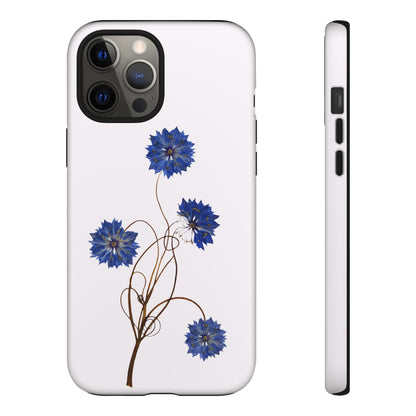 Coque Téléphone Florale - Samsung, iPhone & Google Pixel Renforcée Mate – Design Floral Epuré sur Fond Blanc Perlé | Protection Antichoc | Idée Cadeau Femme