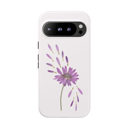 Coque Téléphone Samsung, iPhone & Google Pixel Renforcée Mate – Design Floral Epuré sur Fond Blanc Perlé | Protection Antichoc | Idée Cadeau Femme