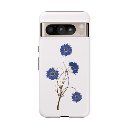 Coque Téléphone Florale - Samsung, iPhone & Google Pixel Renforcée Mate – Design Floral Epuré sur Fond Blanc Perlé | Protection Antichoc | Idée Cadeau Femme