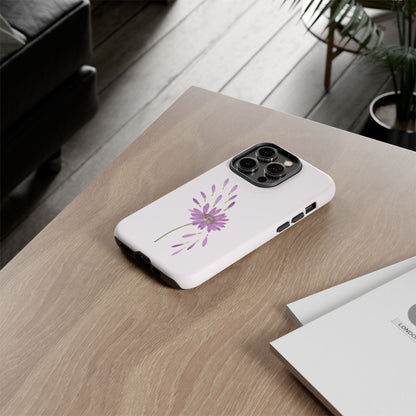 Coque Téléphone Samsung, iPhone & Google Pixel Renforcée Mate – Design Floral Epuré sur Fond Blanc Perlé | Protection Antichoc | Idée Cadeau Femme