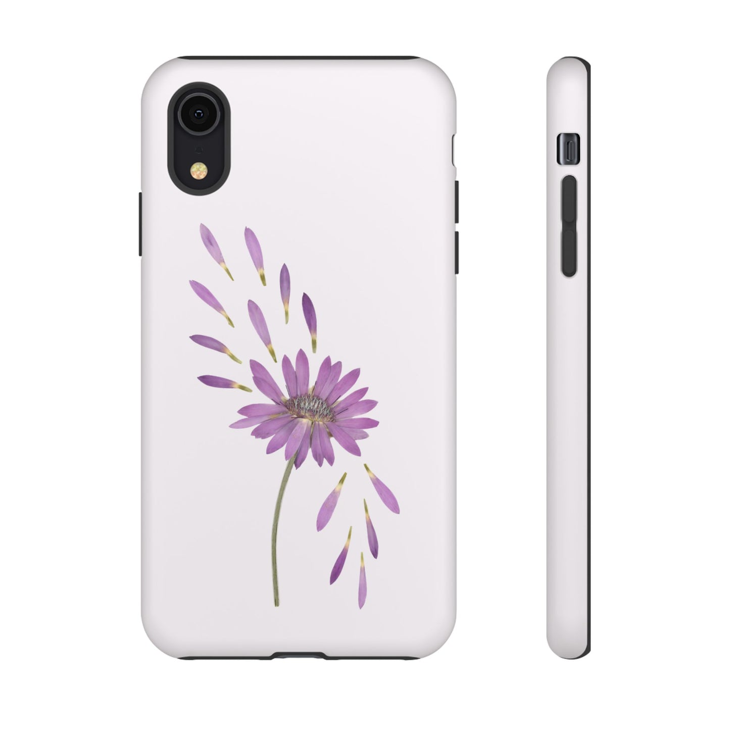 Coque Téléphone Samsung, iPhone & Google Pixel Renforcée Mate – Design Floral Epuré sur Fond Blanc Perlé | Protection Antichoc | Idée Cadeau Femme