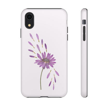 Coque Téléphone Samsung, iPhone & Google Pixel Renforcée Mate – Design Floral Epuré sur Fond Blanc Perlé | Protection Antichoc | Idée Cadeau Femme
