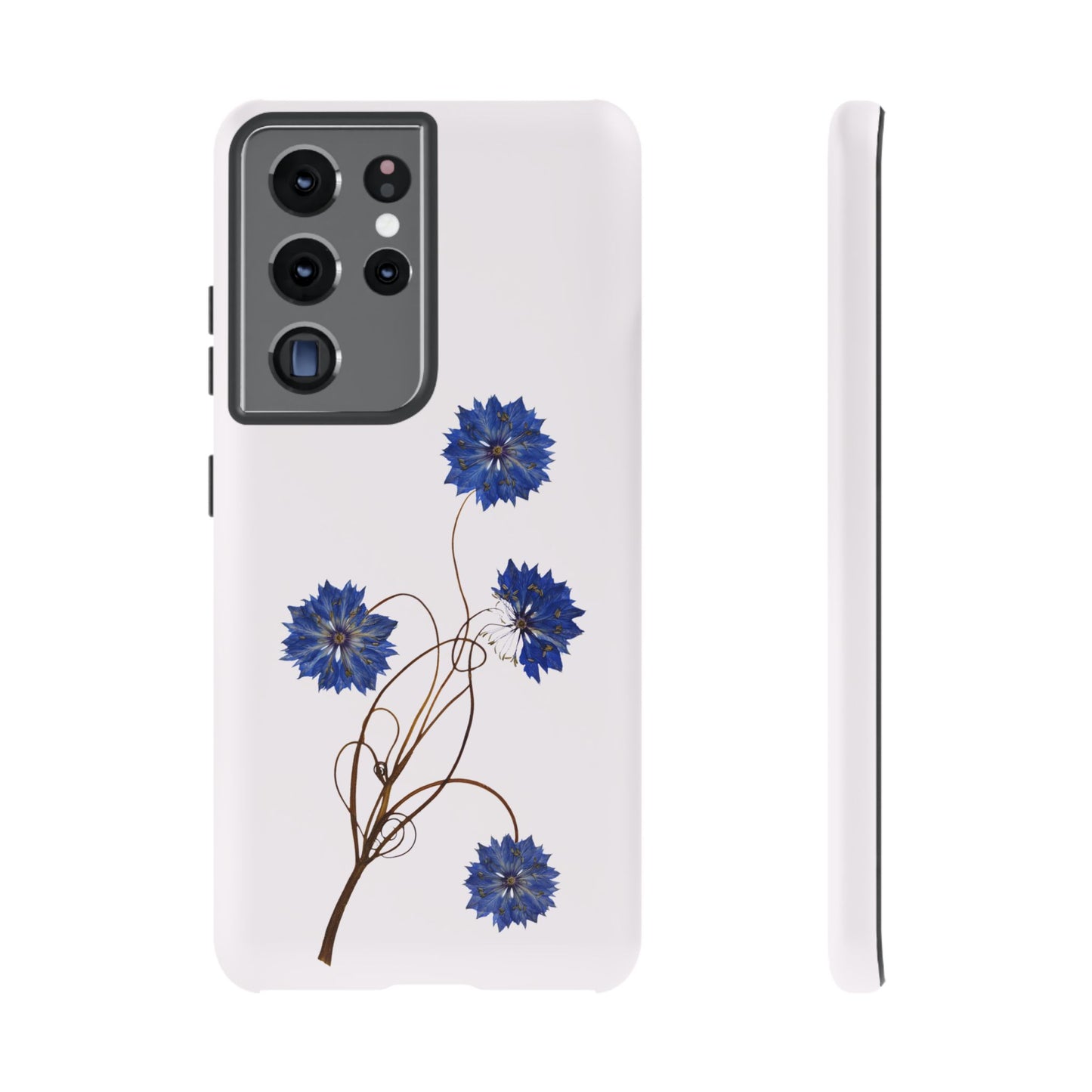 Coque Téléphone Florale - Samsung, iPhone & Google Pixel Renforcée Mate – Design Floral Epuré sur Fond Blanc Perlé | Protection Antichoc | Idée Cadeau Femme