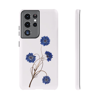 Coque Téléphone Florale - Samsung, iPhone & Google Pixel Renforcée Mate – Design Floral Epuré sur Fond Blanc Perlé | Protection Antichoc | Idée Cadeau Femme