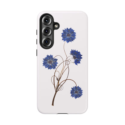 Coque Téléphone Florale - Samsung, iPhone & Google Pixel Renforcée Mate – Design Floral Epuré sur Fond Blanc Perlé | Protection Antichoc | Idée Cadeau Femme
