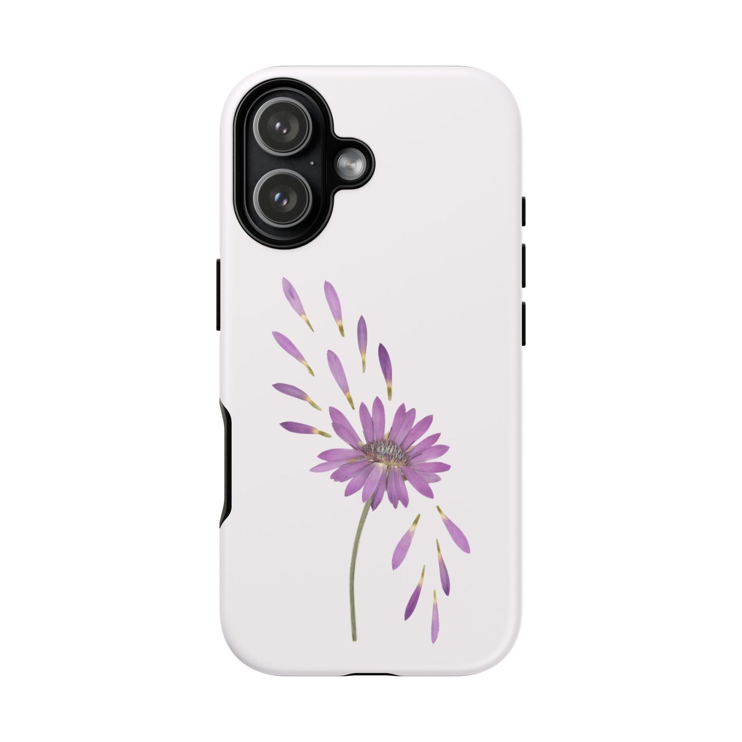Coque Téléphone Samsung, iPhone & Google Pixel Renforcée Mate – Design Floral Epuré sur Fond Blanc Perlé | Protection Antichoc | Idée Cadeau Femme