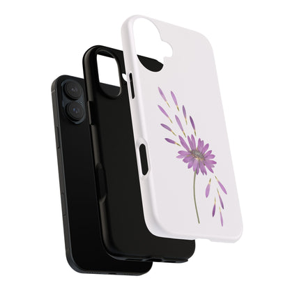Coque Téléphone Samsung, iPhone & Google Pixel Renforcée Mate – Design Floral Epuré sur Fond Blanc Perlé | Protection Antichoc | Idée Cadeau Femme