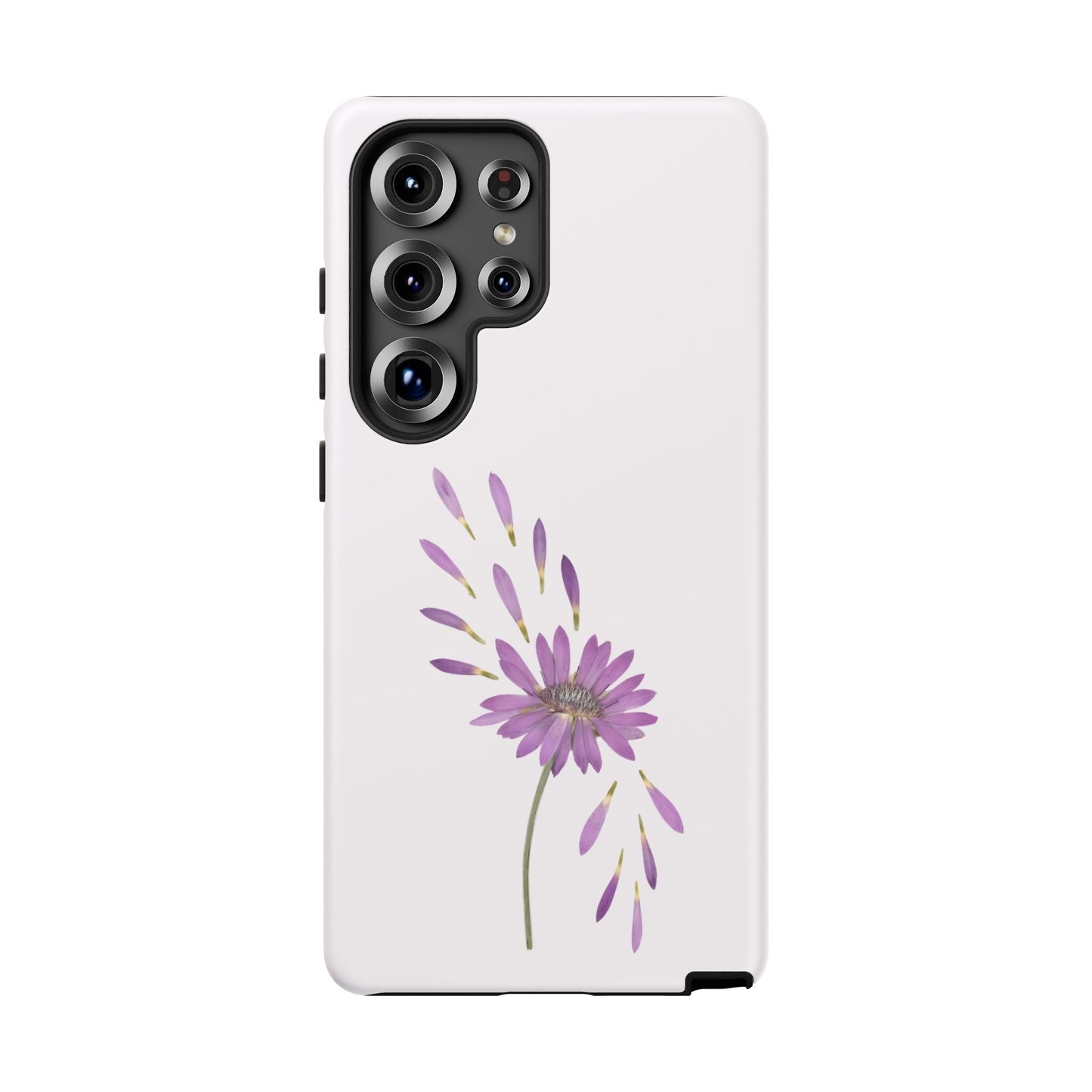 Coque Téléphone Samsung, iPhone & Google Pixel Renforcée Mate – Design Floral Epuré sur Fond Blanc Perlé | Protection Antichoc | Idée Cadeau Femme