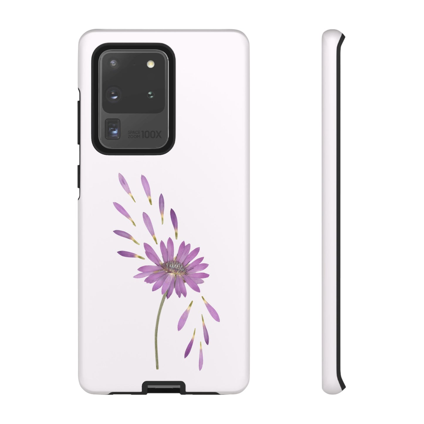 Coque Téléphone Samsung, iPhone & Google Pixel Renforcée Mate – Design Floral Epuré sur Fond Blanc Perlé | Protection Antichoc | Idée Cadeau Femme