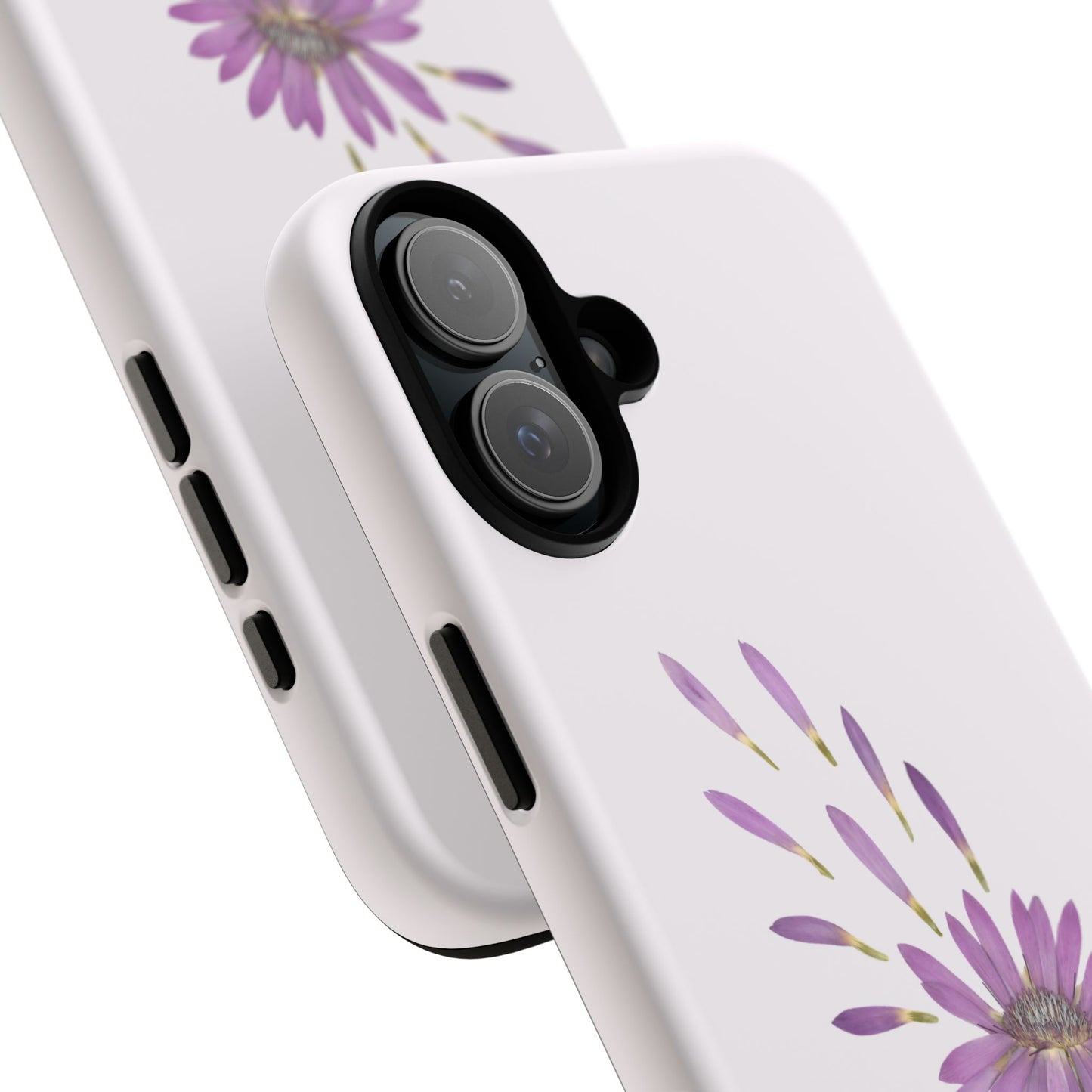 Coque Téléphone Samsung, iPhone & Google Pixel Renforcée Mate – Design Floral Epuré sur Fond Blanc Perlé | Protection Antichoc | Idée Cadeau Femme