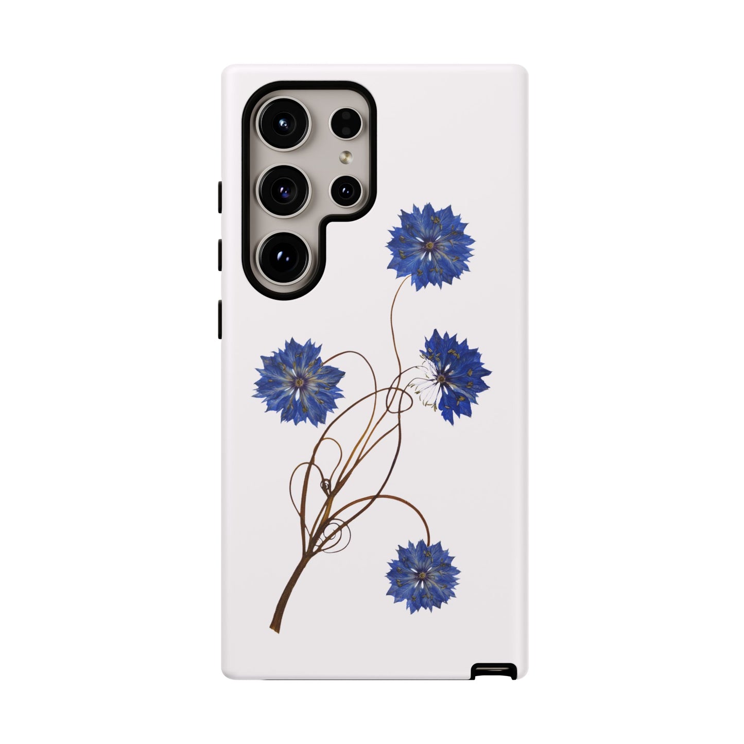 Coque Téléphone Florale - Samsung, iPhone & Google Pixel Renforcée Mate – Design Floral Epuré sur Fond Blanc Perlé | Protection Antichoc | Idée Cadeau Femme