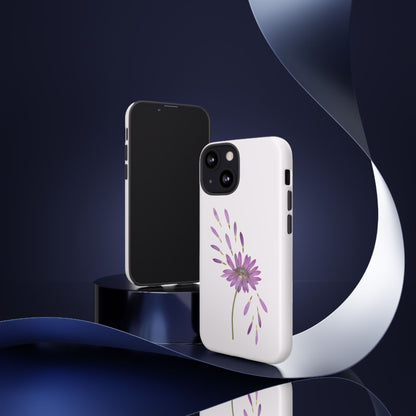 Coque Téléphone Samsung, iPhone & Google Pixel Renforcée Mate – Design Floral Epuré sur Fond Blanc Perlé | Protection Antichoc | Idée Cadeau Femme
