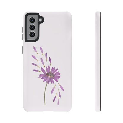Coque Téléphone Samsung, iPhone & Google Pixel Renforcée Mate – Design Floral Epuré sur Fond Blanc Perlé | Protection Antichoc | Idée Cadeau Femme