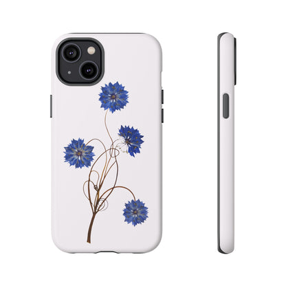 Coque Téléphone Florale - Samsung, iPhone & Google Pixel Renforcée Mate – Design Floral Epuré sur Fond Blanc Perlé | Protection Antichoc | Idée Cadeau Femme