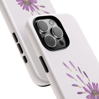 Coque Téléphone Samsung, iPhone & Google Pixel Renforcée Mate – Design Floral Epuré sur Fond Blanc Perlé | Protection Antichoc | Idée Cadeau Femme