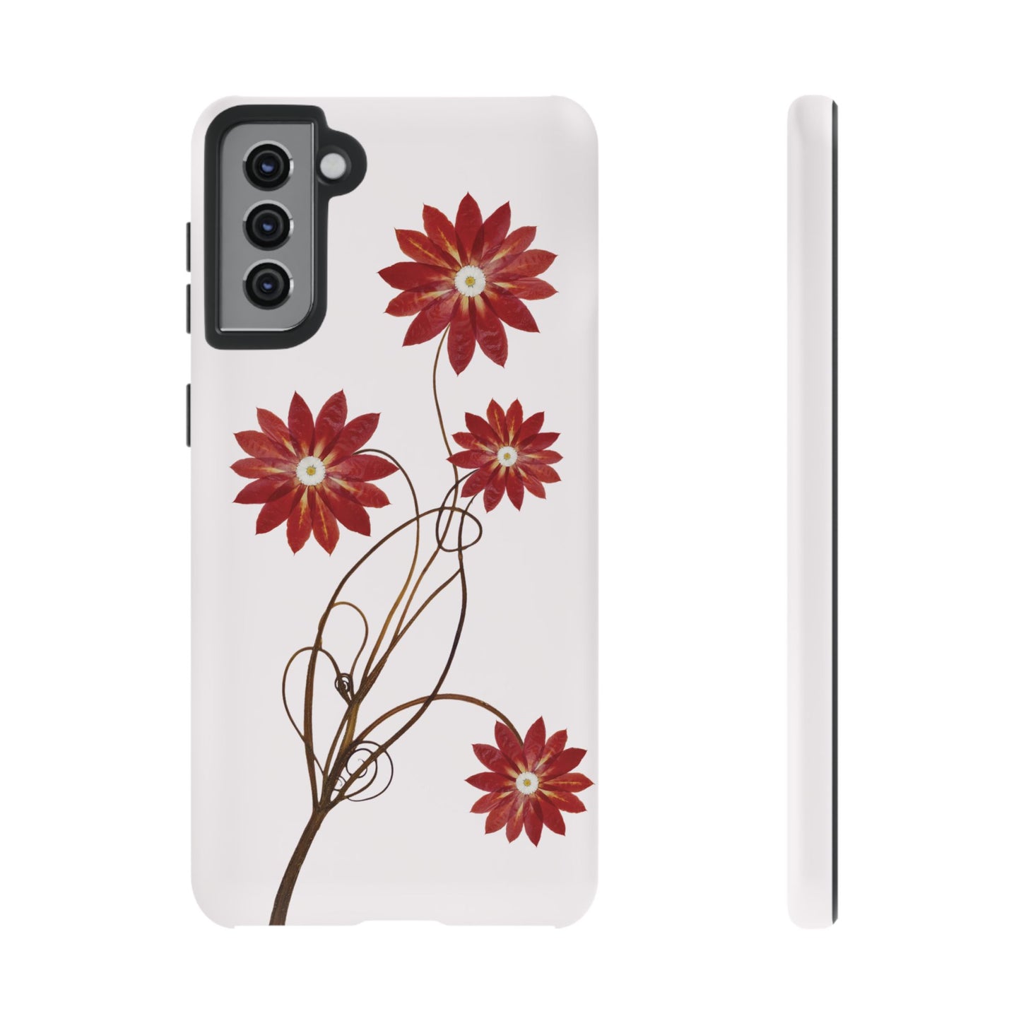 Coque Samsung Renforcée Design Cactus Rouge Mate - Protection Durable & Anti-Choc - Idée Cadeau Chic Pour Femme