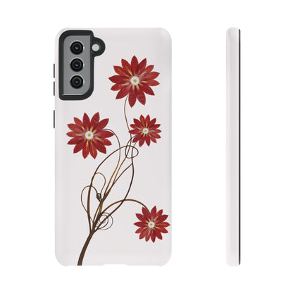 Coque Samsung Renforcée Design Cactus Rouge Mate - Protection Durable & Anti-Choc - Idée Cadeau Chic Pour Femme