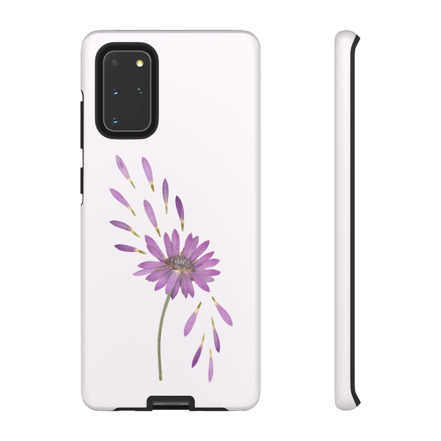 Coque Téléphone Samsung, iPhone & Google Pixel Renforcée Mate – Design Floral Epuré sur Fond Blanc Perlé | Protection Antichoc | Idée Cadeau Femme