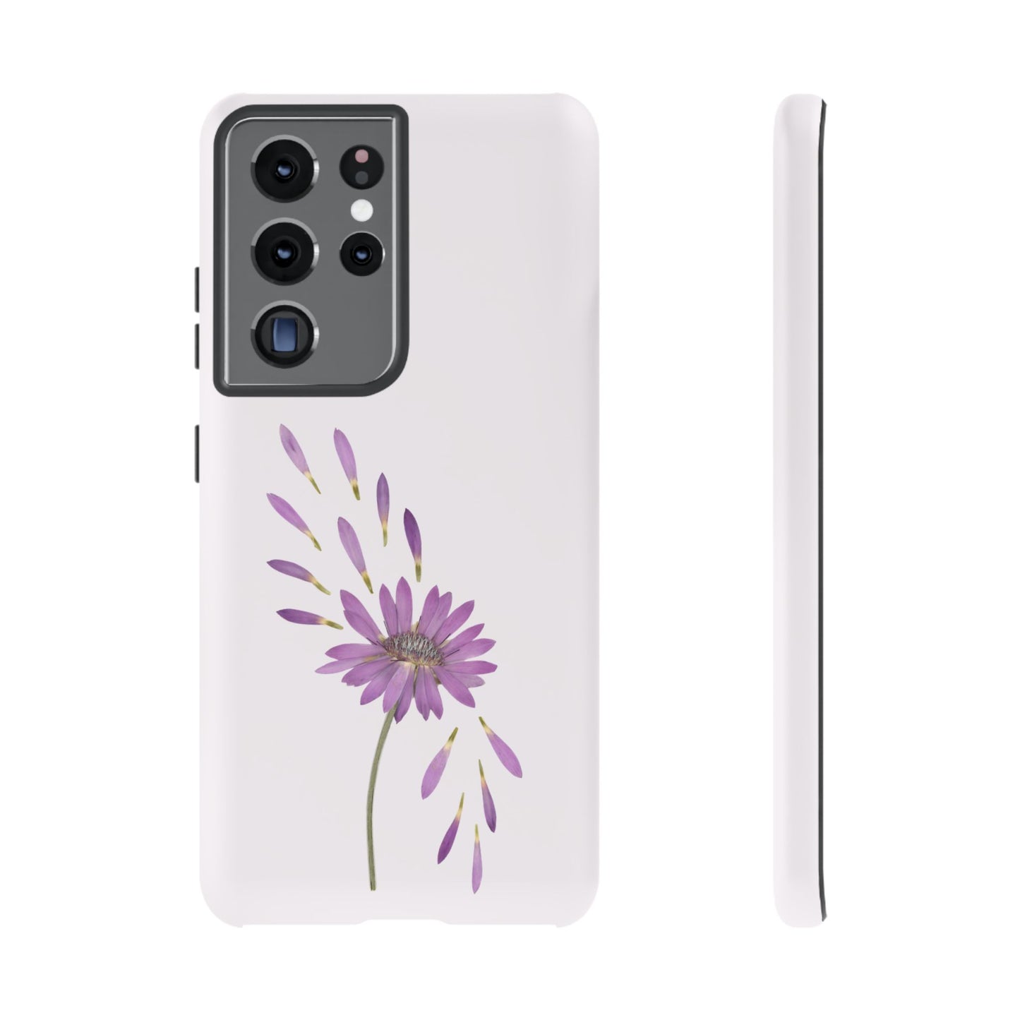 Coque Téléphone Samsung, iPhone & Google Pixel Renforcée Mate – Design Floral Epuré sur Fond Blanc Perlé | Protection Antichoc | Idée Cadeau Femme