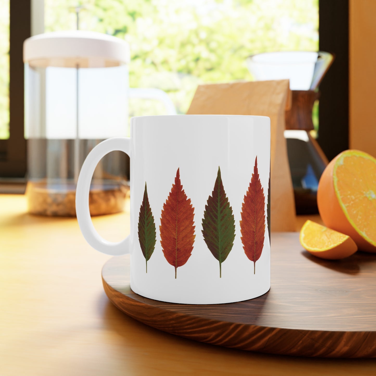Mug Céramique au Design Automnal | Tasse Botanique – Idée Cadeau Amoureux Nature & Déco Végétale