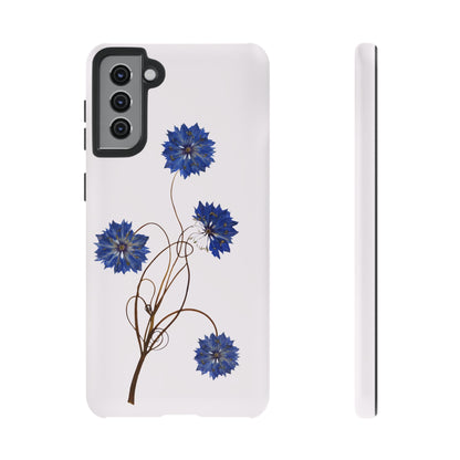 Coque Téléphone Florale - Samsung, iPhone & Google Pixel Renforcée Mate – Design Floral Epuré sur Fond Blanc Perlé | Protection Antichoc | Idée Cadeau Femme