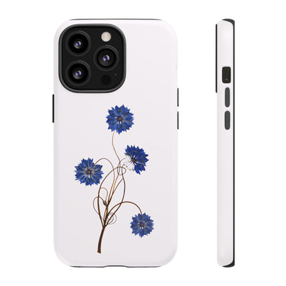 Coque Téléphone Florale - Samsung, iPhone & Google Pixel Renforcée Mate – Design Floral Epuré sur Fond Blanc Perlé | Protection Antichoc | Idée Cadeau Femme
