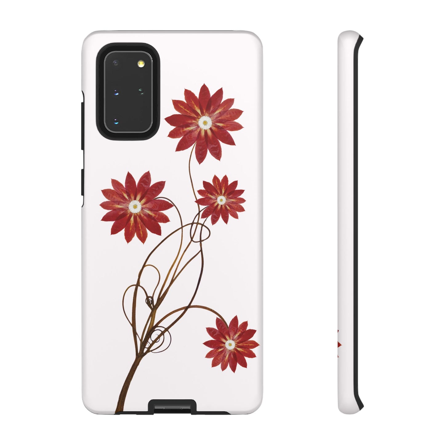 Coque Samsung Renforcée Design Cactus Rouge Mate - Protection Durable & Anti-Choc - Idée Cadeau Chic Pour Femme