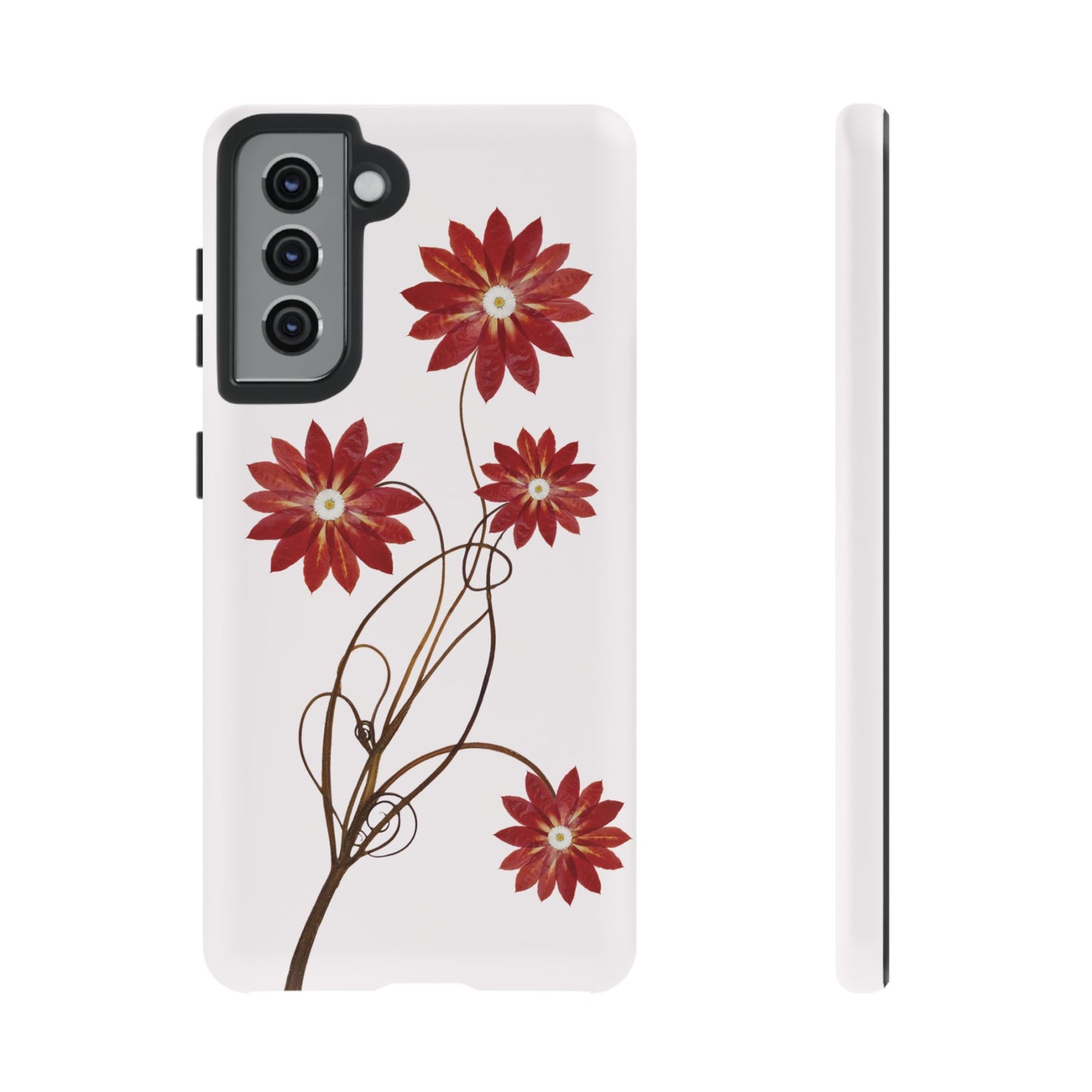 Coque Samsung Renforcée Design Cactus Rouge Mate - Protection Durable & Anti-Choc - Idée Cadeau Chic Pour Femme