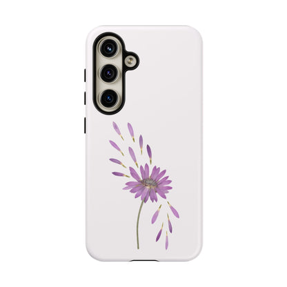 Coque Téléphone Samsung, iPhone & Google Pixel Renforcée Mate – Design Floral Epuré sur Fond Blanc Perlé | Protection Antichoc | Idée Cadeau Femme