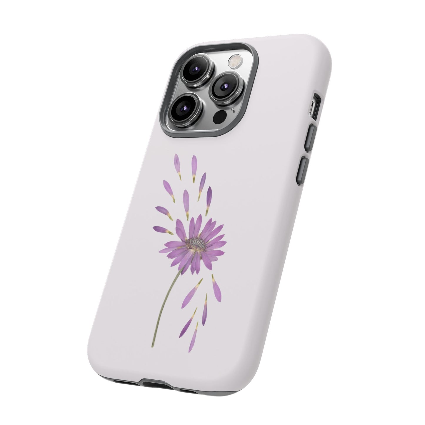 Coque Téléphone Samsung, iPhone & Google Pixel Renforcée Mate – Design Floral Epuré sur Fond Blanc Perlé | Protection Antichoc | Idée Cadeau Femme