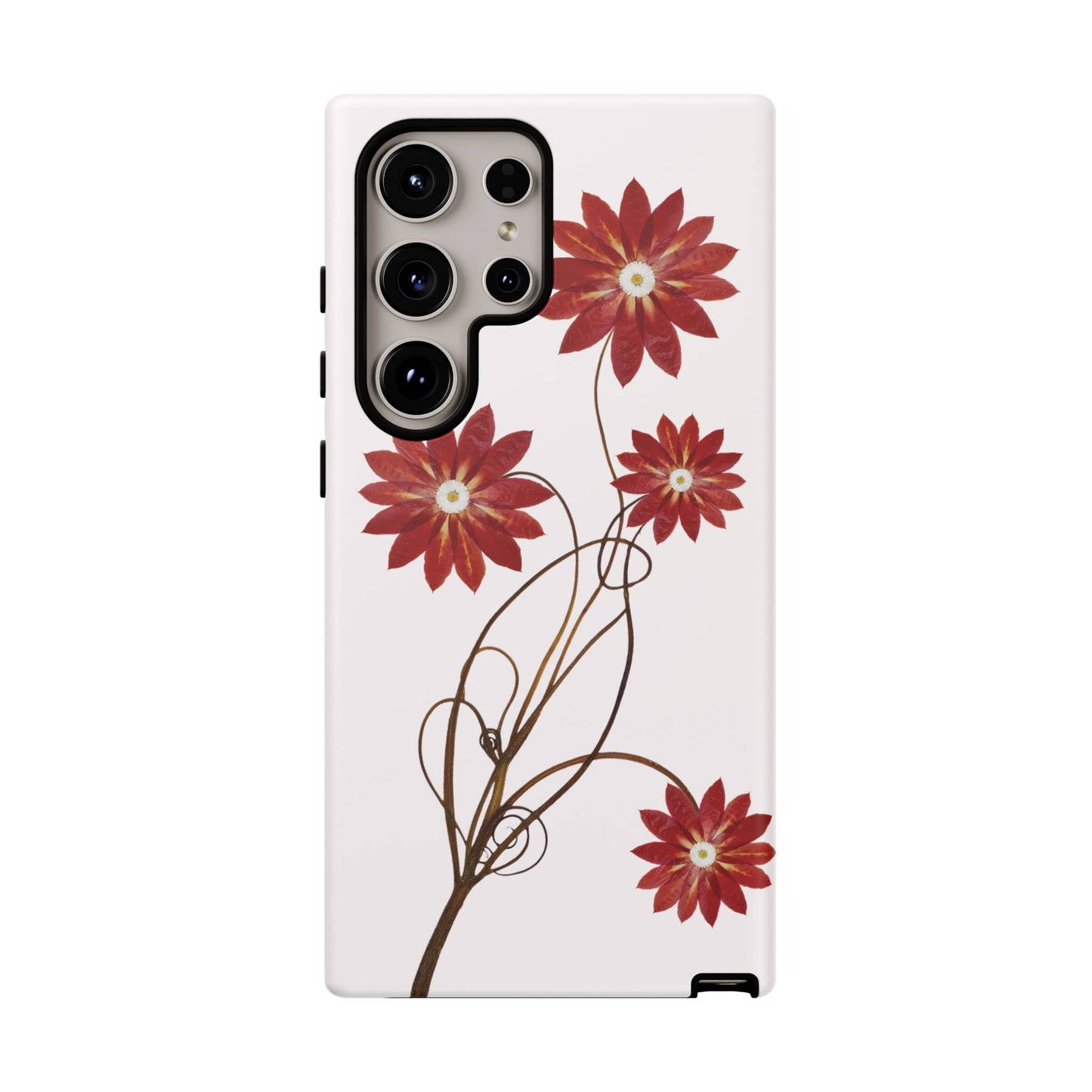 Coque Samsung Renforcée Design Cactus Rouge Mate - Protection Durable & Anti-Choc - Idée Cadeau Chic Pour Femme