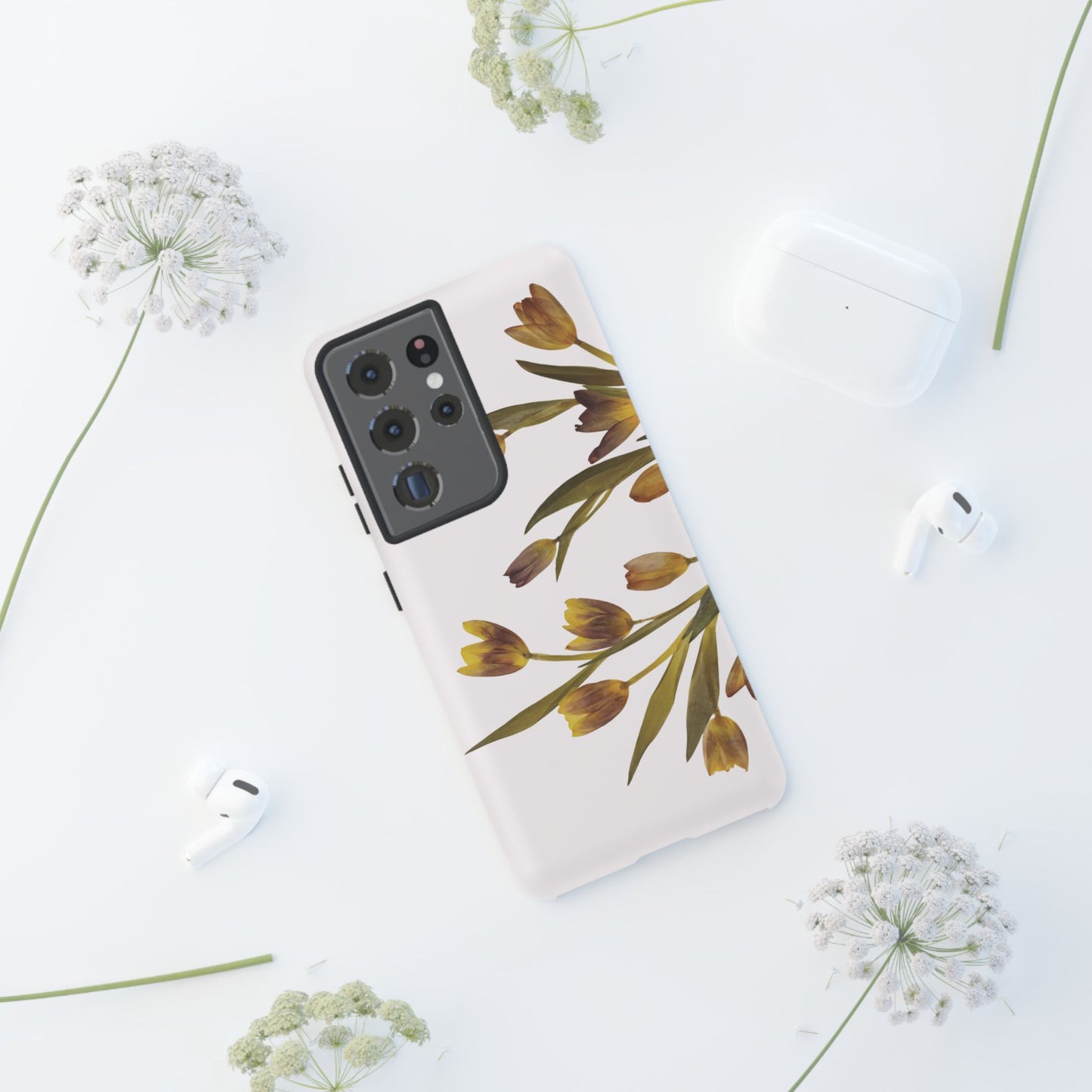 Coque Samsung Renforcée Design Floral Mate - Protection Durable & Anti-Choc - Idée Cadeau Floral