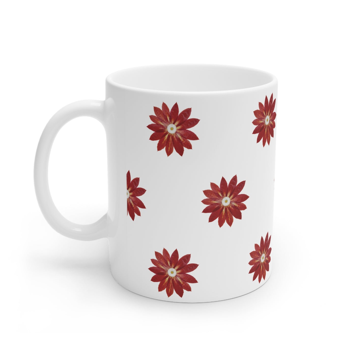 Mug Céramique Botanique Cactus Rouge | Tasse 35cl – Idée Cadeau Noël Amateurs de Plantes & Déco Unique