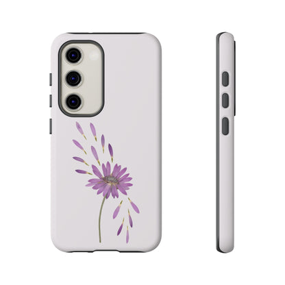 Coque Téléphone Samsung, iPhone & Google Pixel Renforcée Mate – Design Floral Epuré sur Fond Blanc Perlé | Protection Antichoc | Idée Cadeau Femme