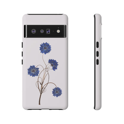 Coque Téléphone Florale - Samsung, iPhone & Google Pixel Renforcée Mate – Design Floral Epuré sur Fond Blanc Perlé | Protection Antichoc | Idée Cadeau Femme