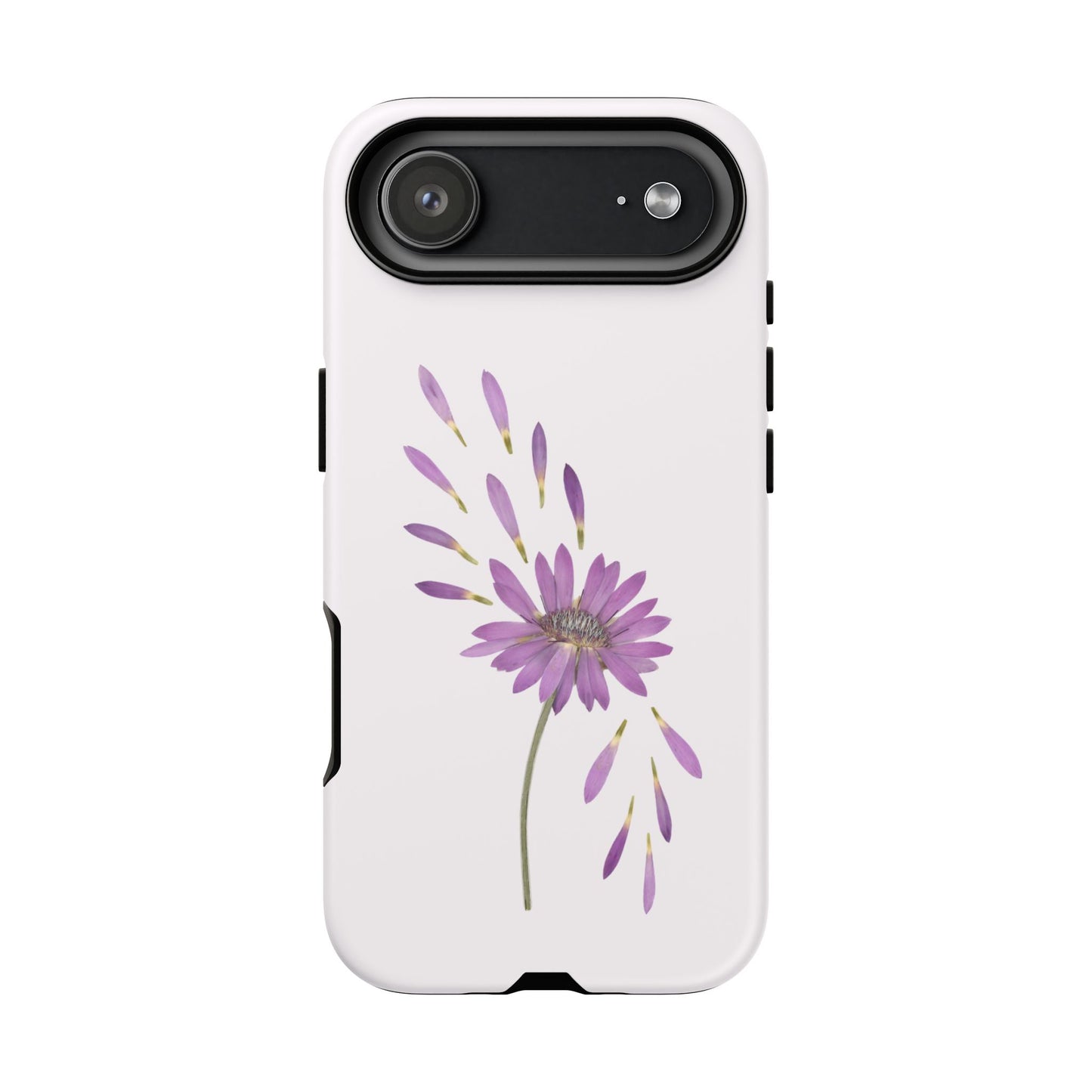 Coque Téléphone Samsung, iPhone & Google Pixel Renforcée Mate – Design Floral Epuré sur Fond Blanc Perlé | Protection Antichoc | Idée Cadeau Femme