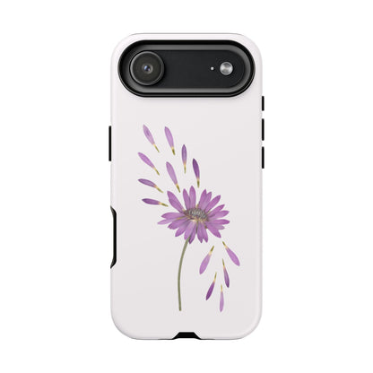 Coque Téléphone Samsung, iPhone & Google Pixel Renforcée Mate – Design Floral Epuré sur Fond Blanc Perlé | Protection Antichoc | Idée Cadeau Femme