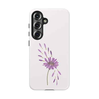 Coque Téléphone Samsung, iPhone & Google Pixel Renforcée Mate – Design Floral Epuré sur Fond Blanc Perlé | Protection Antichoc | Idée Cadeau Femme