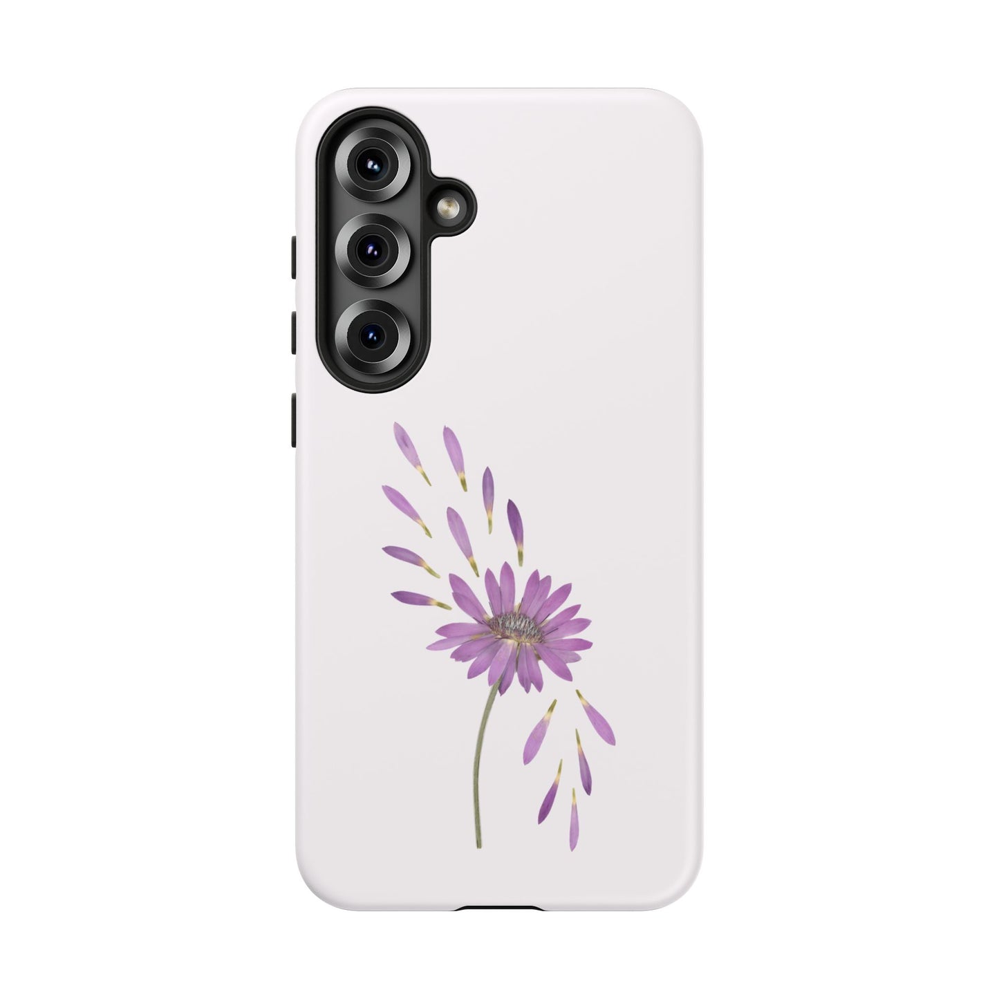 Coque Téléphone Samsung, iPhone & Google Pixel Renforcée Mate – Design Floral Epuré sur Fond Blanc Perlé | Protection Antichoc | Idée Cadeau Femme