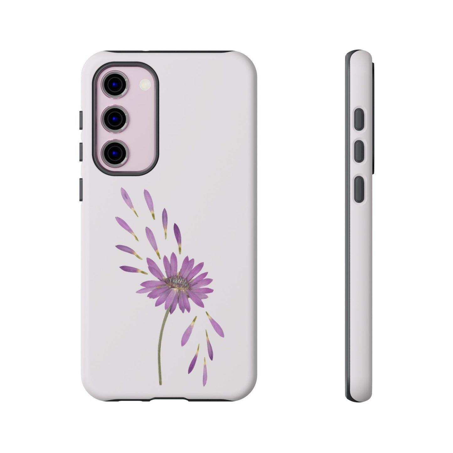 Coque Téléphone Samsung, iPhone & Google Pixel Renforcée Mate – Design Floral Epuré sur Fond Blanc Perlé | Protection Antichoc | Idée Cadeau Femme