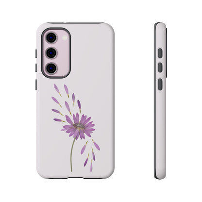 Coque Téléphone Samsung, iPhone & Google Pixel Renforcée Mate – Design Floral Epuré sur Fond Blanc Perlé | Protection Antichoc | Idée Cadeau Femme
