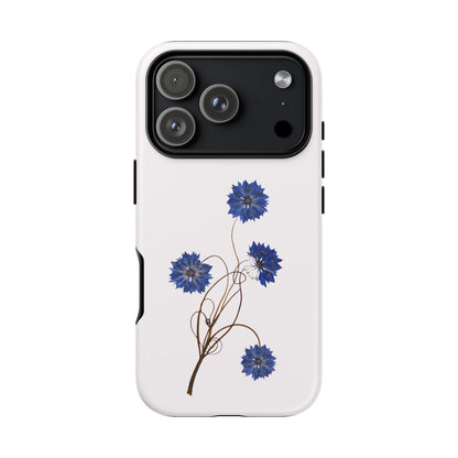 Coque Téléphone Florale - Samsung, iPhone & Google Pixel Renforcée Mate – Design Floral Epuré sur Fond Blanc Perlé | Protection Antichoc | Idée Cadeau Femme